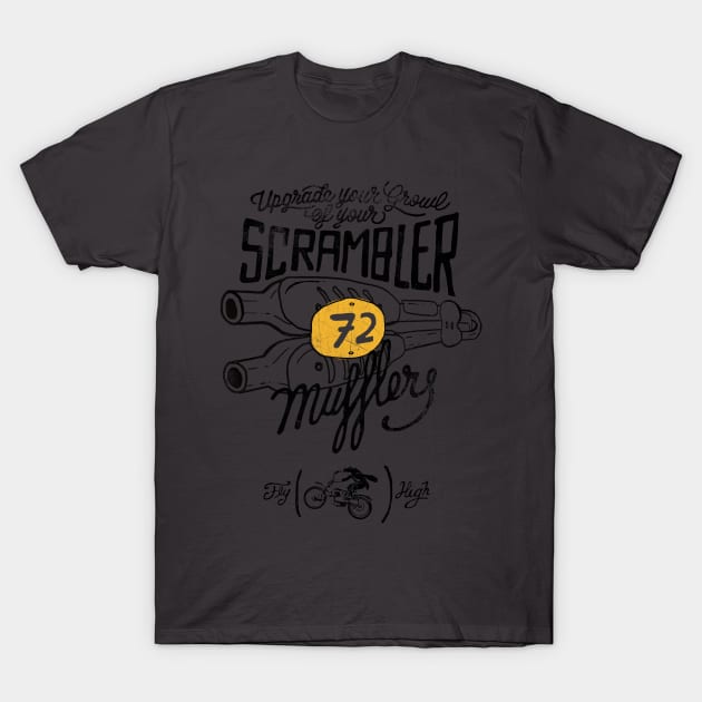 Scrambler Mufflers T-Shirt by KUMAWAY